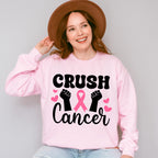 Crush Cancer Hearts - Cancer Unisex Crewneck T-Shirt Sweatshirt Hoodie