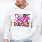 Fight Cancer In All Colors - Cancer Unisex Crewneck T-Shirt Sweatshirt Hoodie