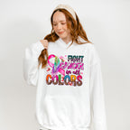 Fight Cancer In All Colors - Cancer Unisex Crewneck T-Shirt Sweatshirt Hoodie