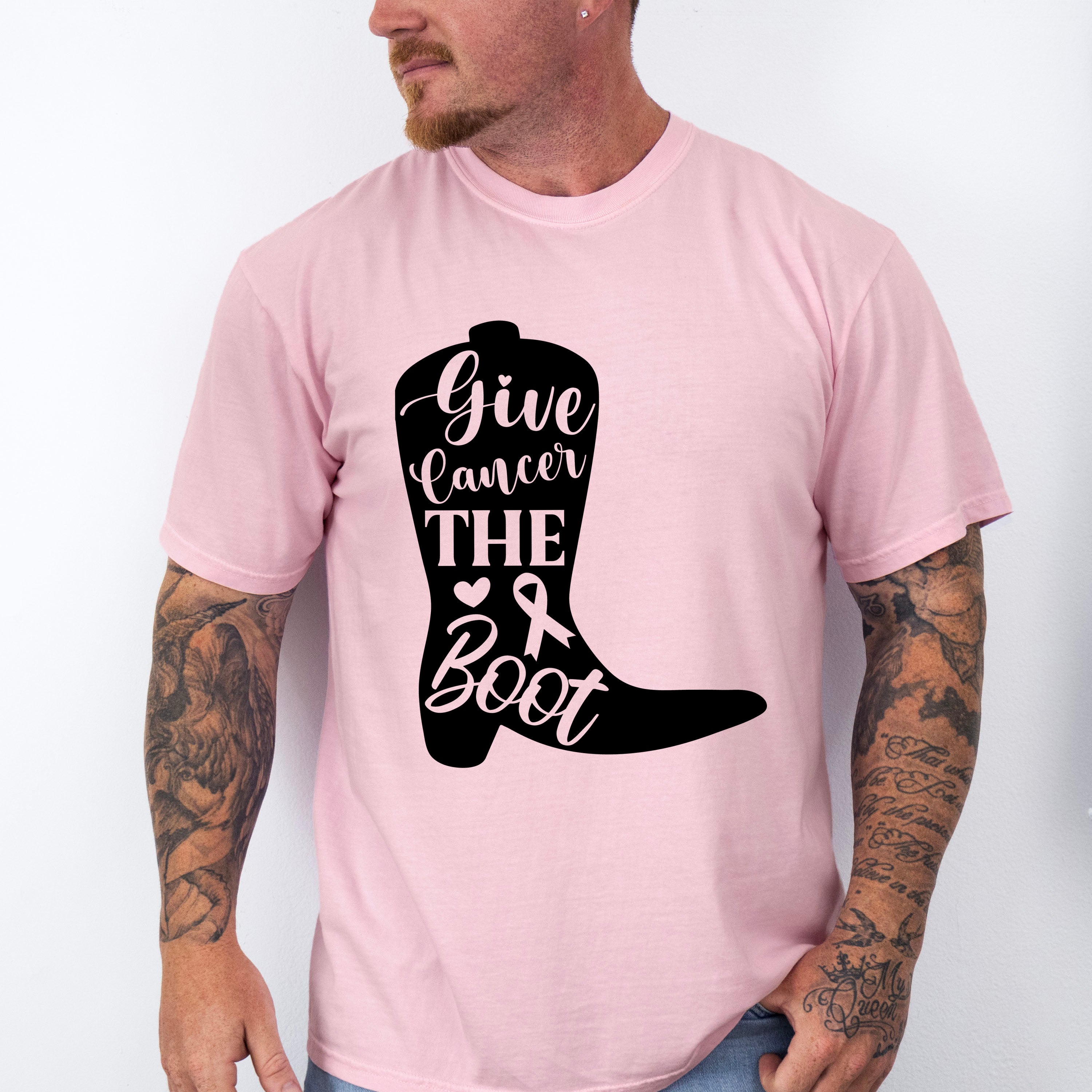 Give Cancer The Boot - Cancer Unisex Crewneck T-Shirt Sweatshirt Hoodie