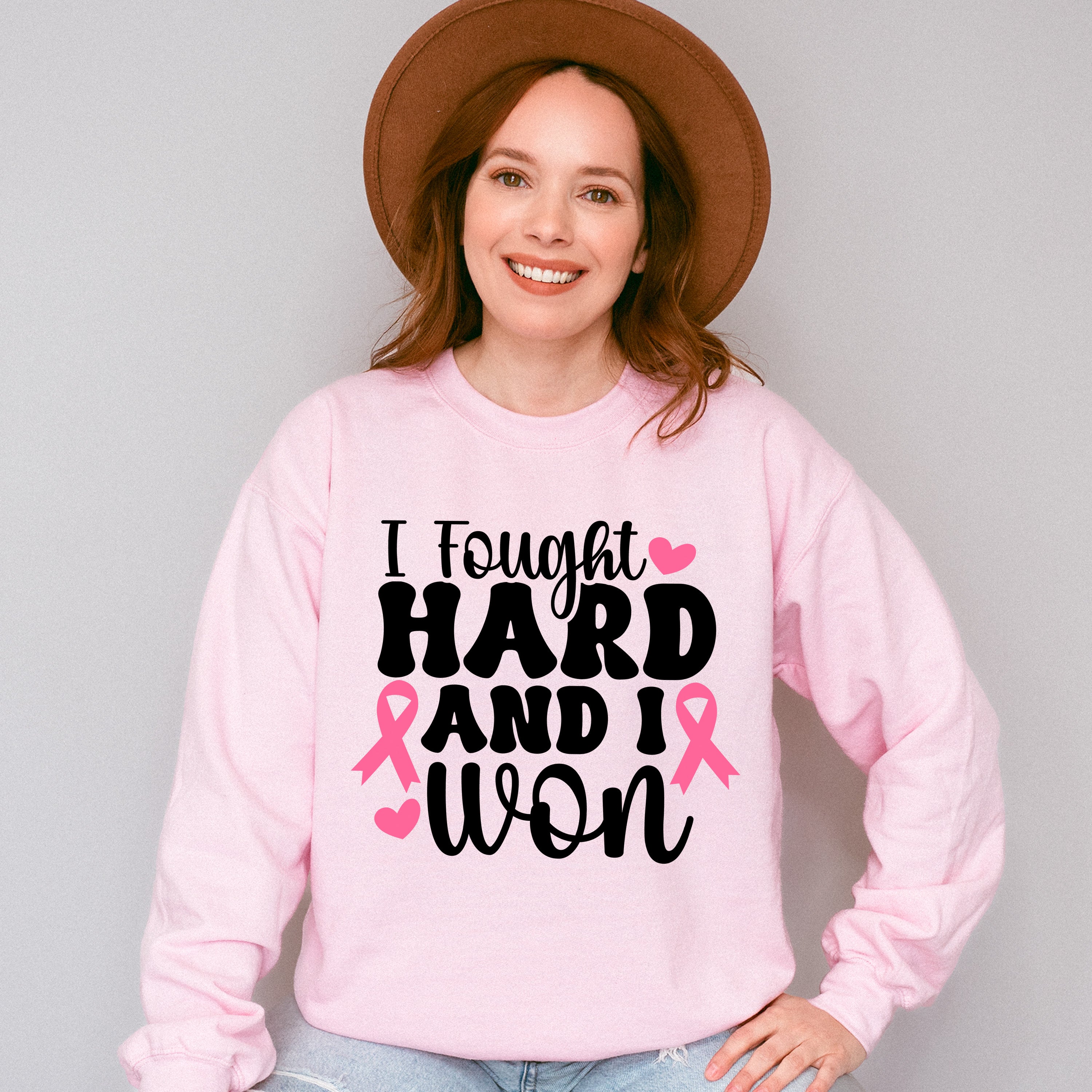 I Fought Hard And I Won - Cancer Unisex Crewneck T-Shirt Sweatshirt Hoodie