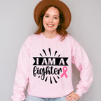 I Am A Fighter Ribbon - Cancer Unisex Crewneck T-Shirt Sweatshirt Hoodie