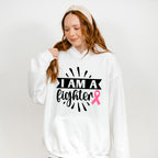 I Am A Fighter Ribbon - Cancer Unisex Crewneck T-Shirt Sweatshirt Hoodie