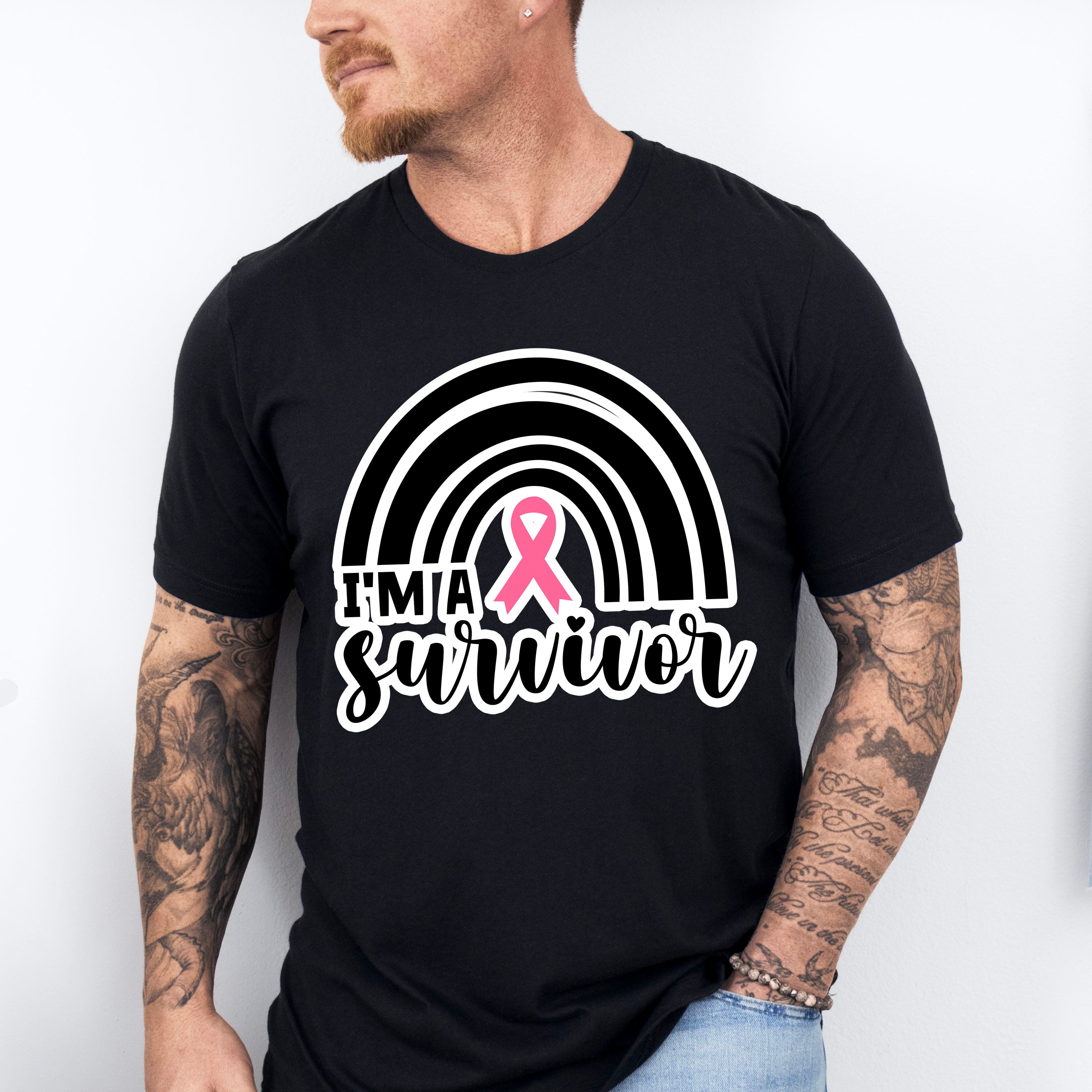 I'm A Survivor Rainbow - Cancer Unisex Crewneck T-Shirt Sweatshirt Hoodie