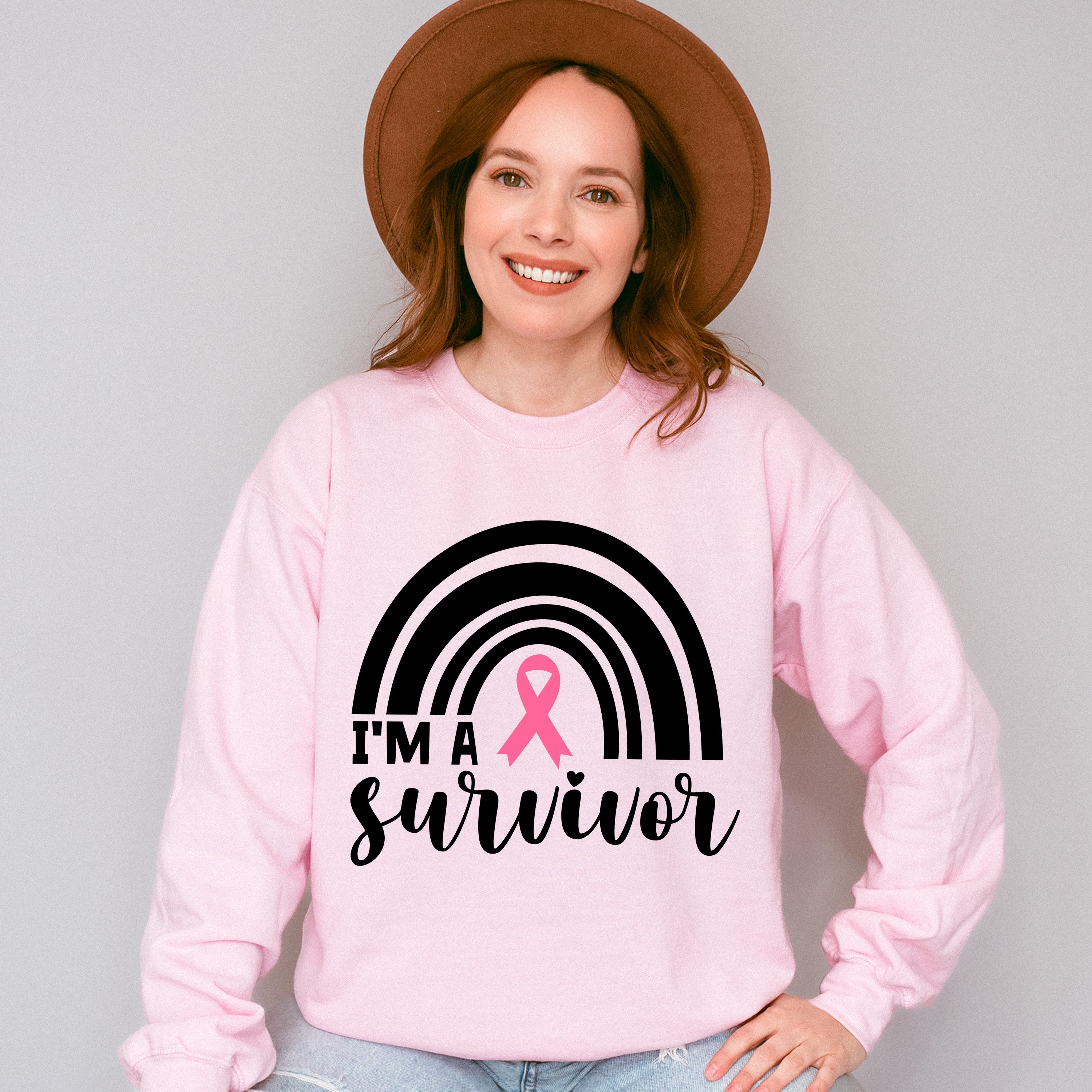 I'm A Survivor Rainbow - Cancer Unisex Crewneck T-Shirt Sweatshirt Hoodie