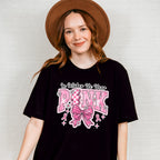 In October We Wear Pink Bowtie - Cancer Unisex Crewneck T-Shirt Sweatshirt Hoodie