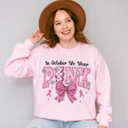 In October We Wear Pink Bowtie - Cancer Unisex Crewneck T-Shirt Sweatshirt Hoodie