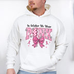 In October We Wear Pink Bowtie - Cancer Unisex Crewneck T-Shirt Sweatshirt Hoodie