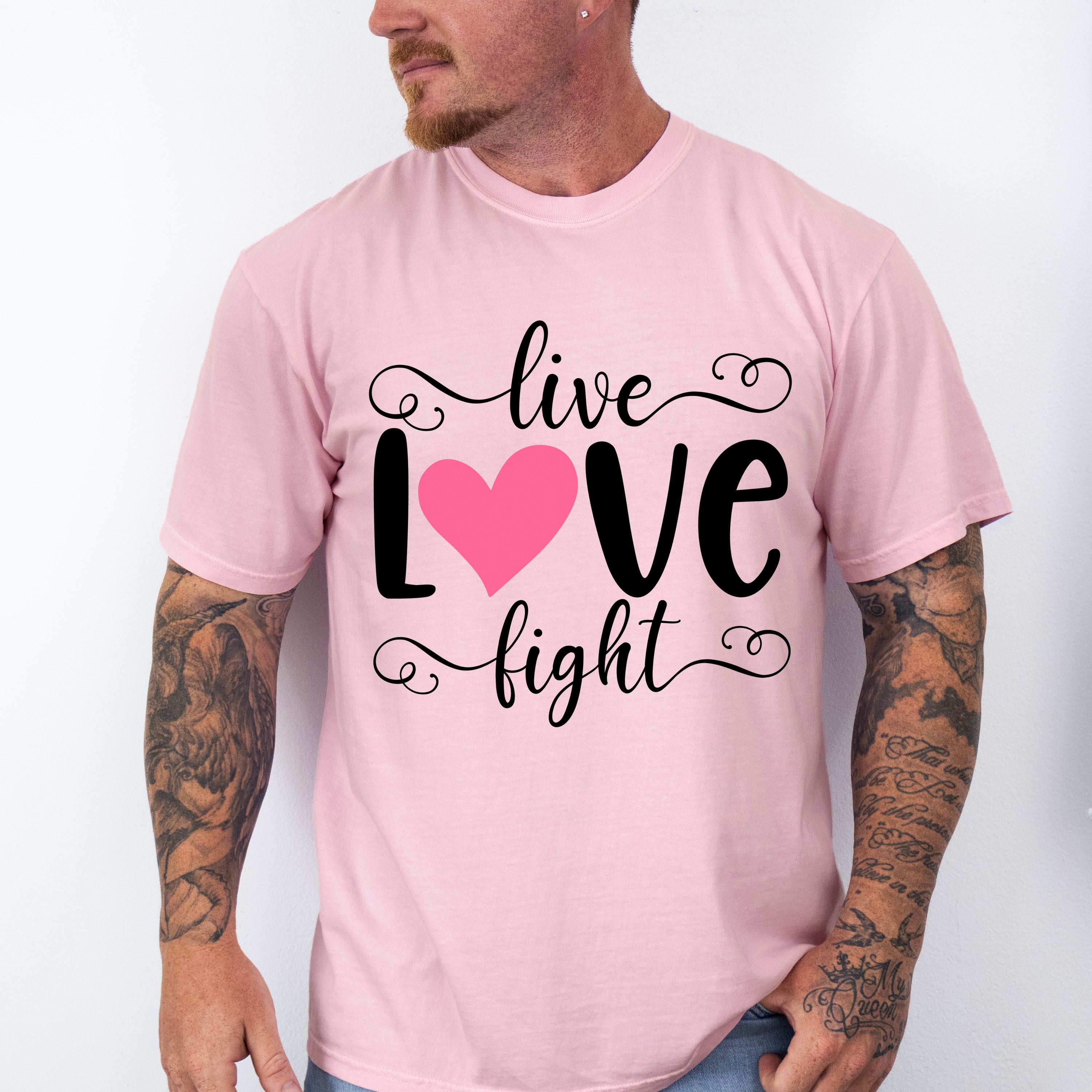 Live Love Fight - Cancer Unisex Crewneck T-Shirt Sweatshirt Hoodie