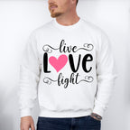 Live Love Fight - Cancer Unisex Crewneck T-Shirt Sweatshirt Hoodie