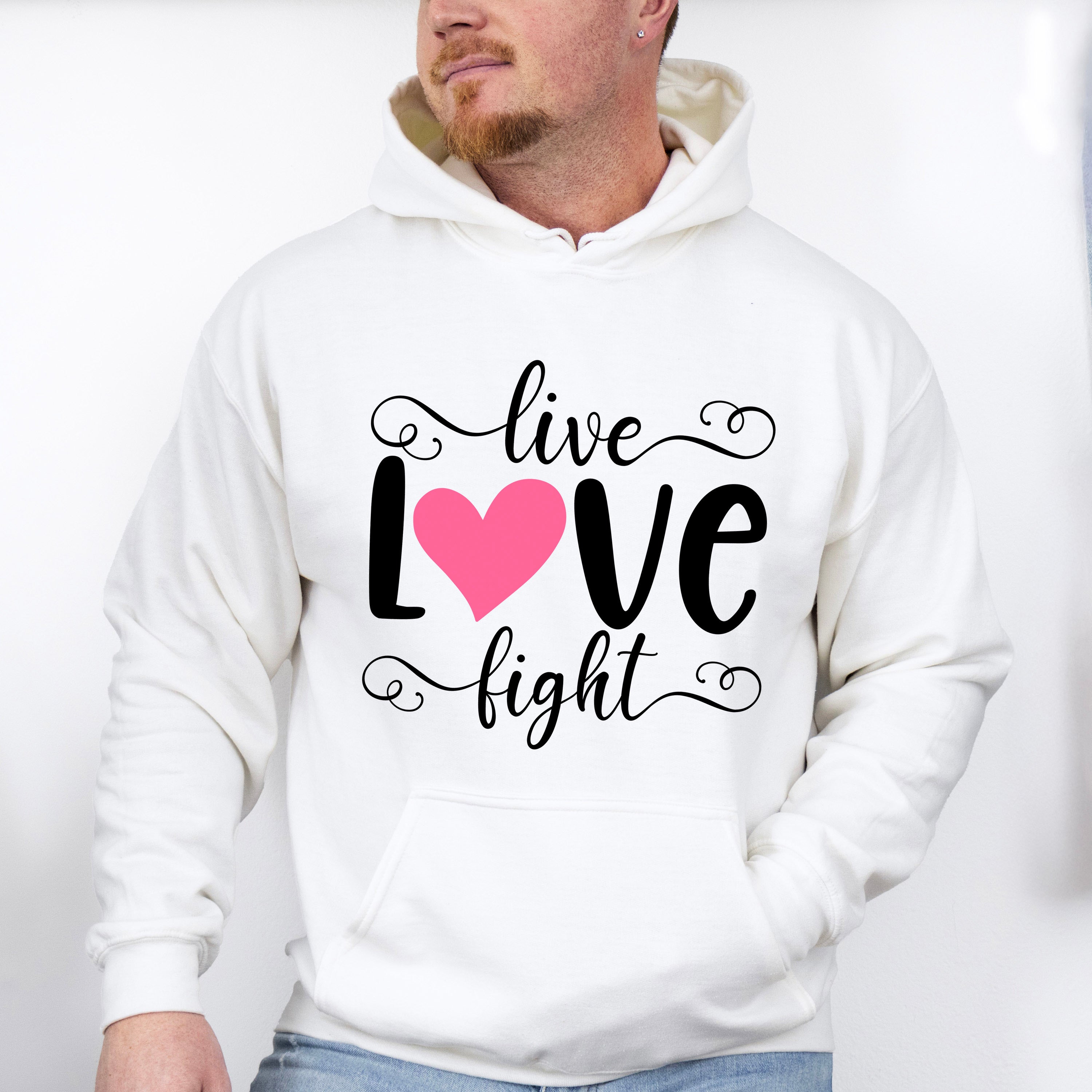 Live Love Fight - Cancer Unisex Crewneck T-Shirt Sweatshirt Hoodie