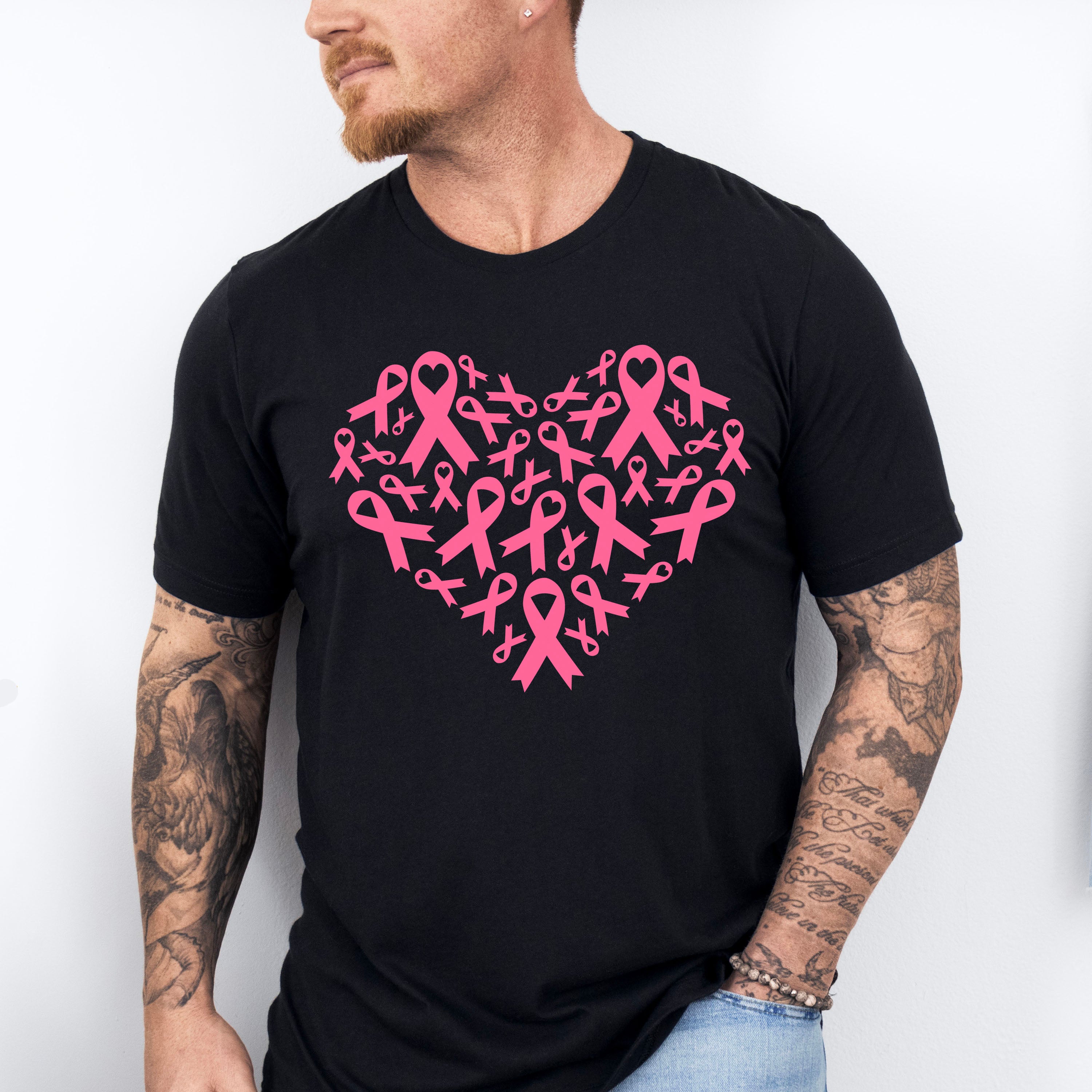 Heart Made Of Ribbons - Cancer Unisex Crewneck T-Shirt Sweatshirt Hoodie