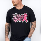 Peace Heart Ribbon - Cancer Unisex Crewneck T-Shirt Sweatshirt Hoodie