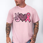 Peace Heart Ribbon - Cancer Unisex Crewneck T-Shirt Sweatshirt Hoodie