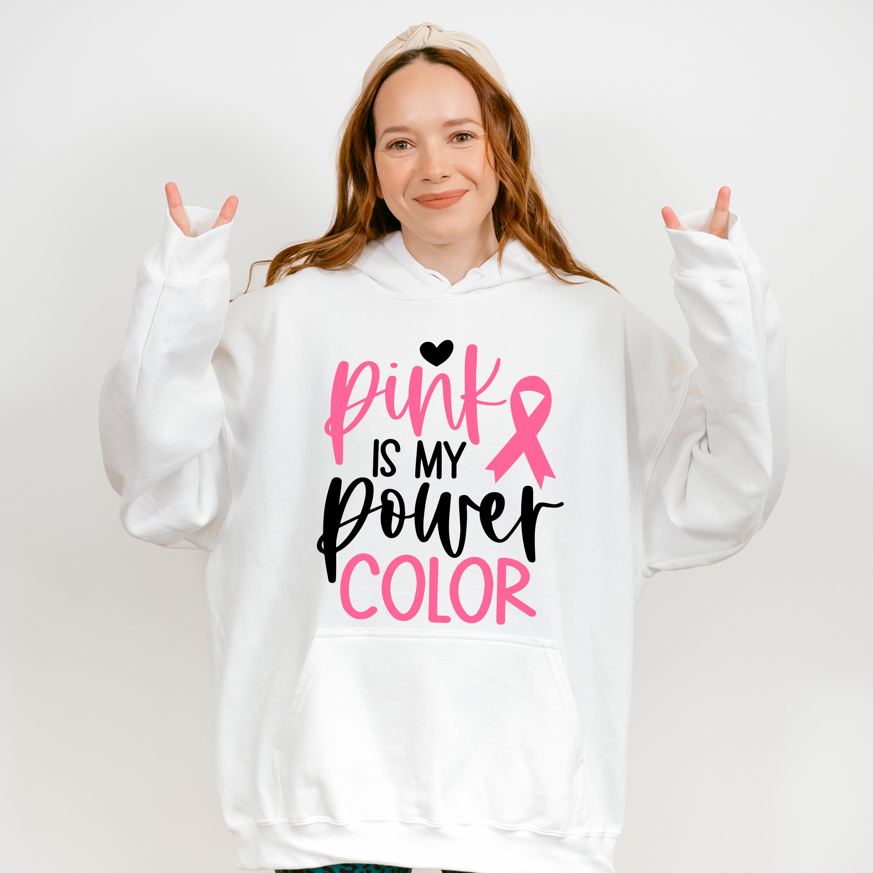 Pink Is My Power Color - Cancer Unisex Crewneck T-Shirt Sweatshirt Hoodie
