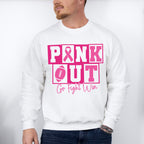 Pink Out Go Fight Win - Cancer Unisex Crewneck T-Shirt Sweatshirt Hoodie