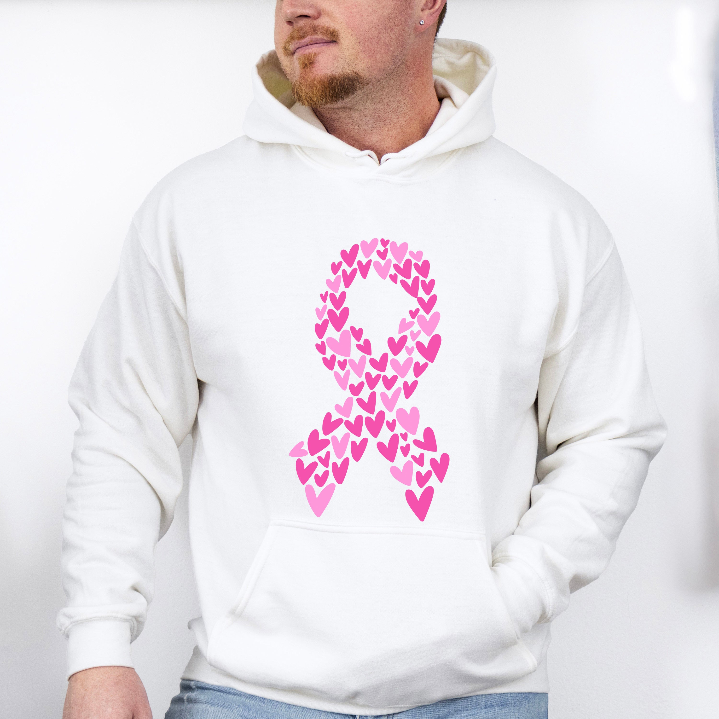 Ribbon Made Of Hearts - Cancer Unisex Crewneck T-Shirt Sweatshirt Hoodie