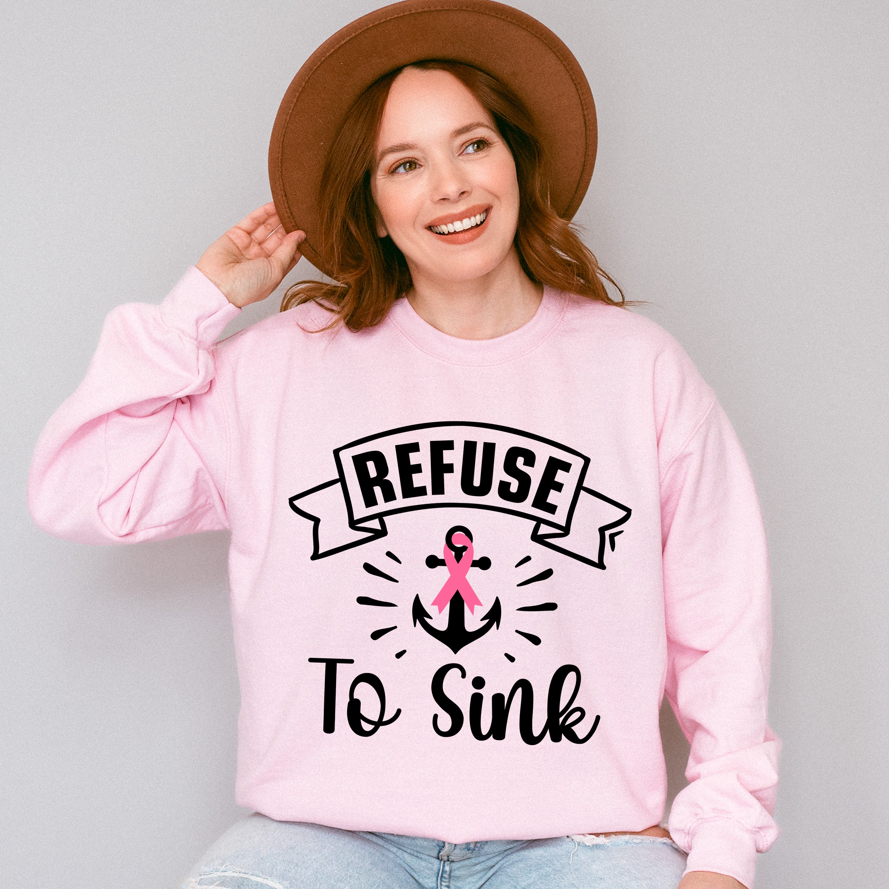 Refuse To Sink - Cancer Unisex Crewneck T-Shirt Sweatshirt Hoodie