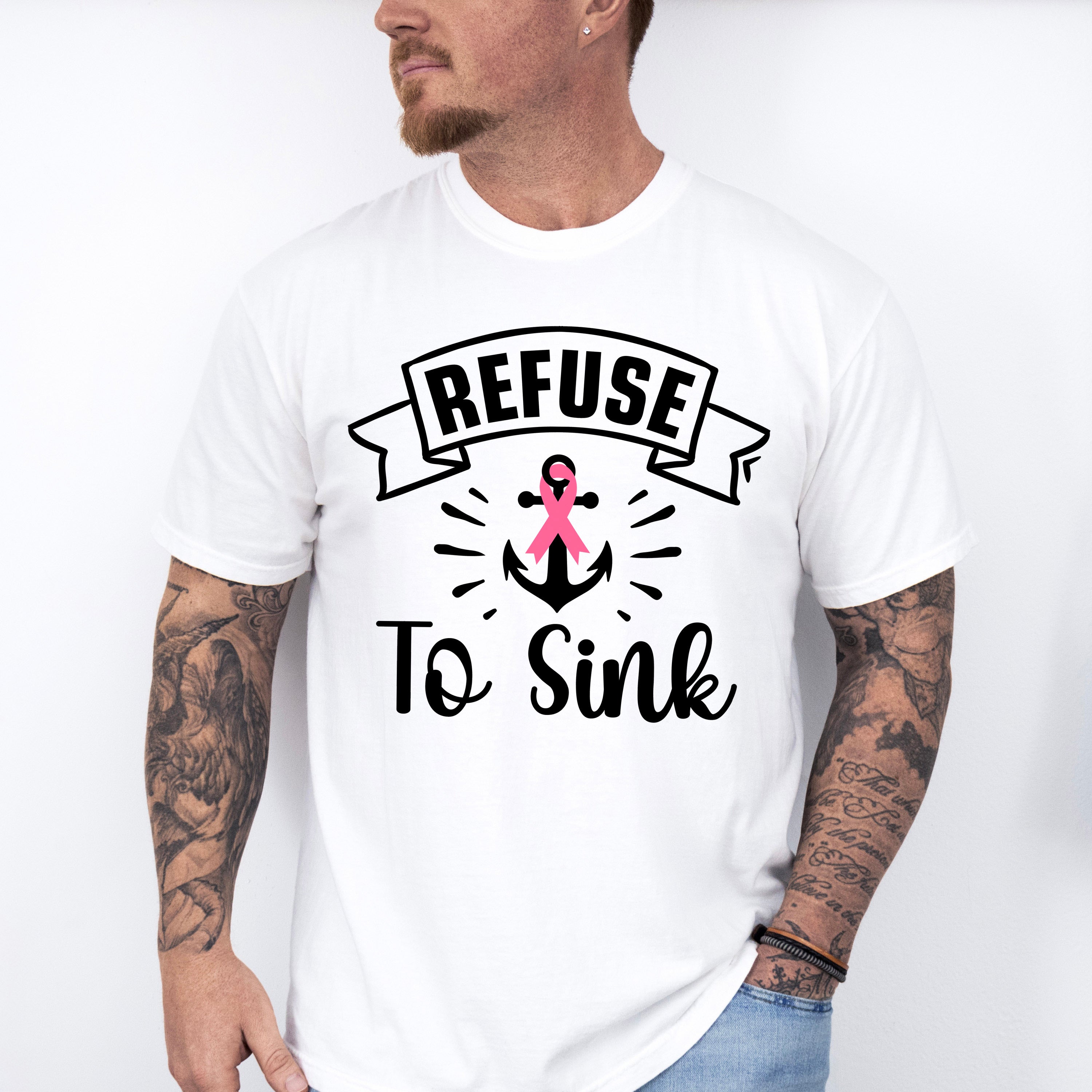 Refuse To Sink - Cancer Unisex Crewneck T-Shirt Sweatshirt Hoodie