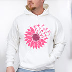 Pink Sunflower Ribbons - Cancer Unisex Crewneck T-Shirt Sweatshirt Hoodie