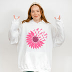 Pink Sunflower Ribbons - Cancer Unisex Crewneck T-Shirt Sweatshirt Hoodie