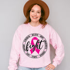 Fight Circular Design - Cancer Unisex Crewneck T-Shirt Sweatshirt Hoodie