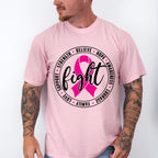 Fight Circular Design - Cancer Unisex Crewneck T-Shirt Sweatshirt Hoodie