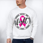 Fight Circular Design - Cancer Unisex Crewneck T-Shirt Sweatshirt Hoodie