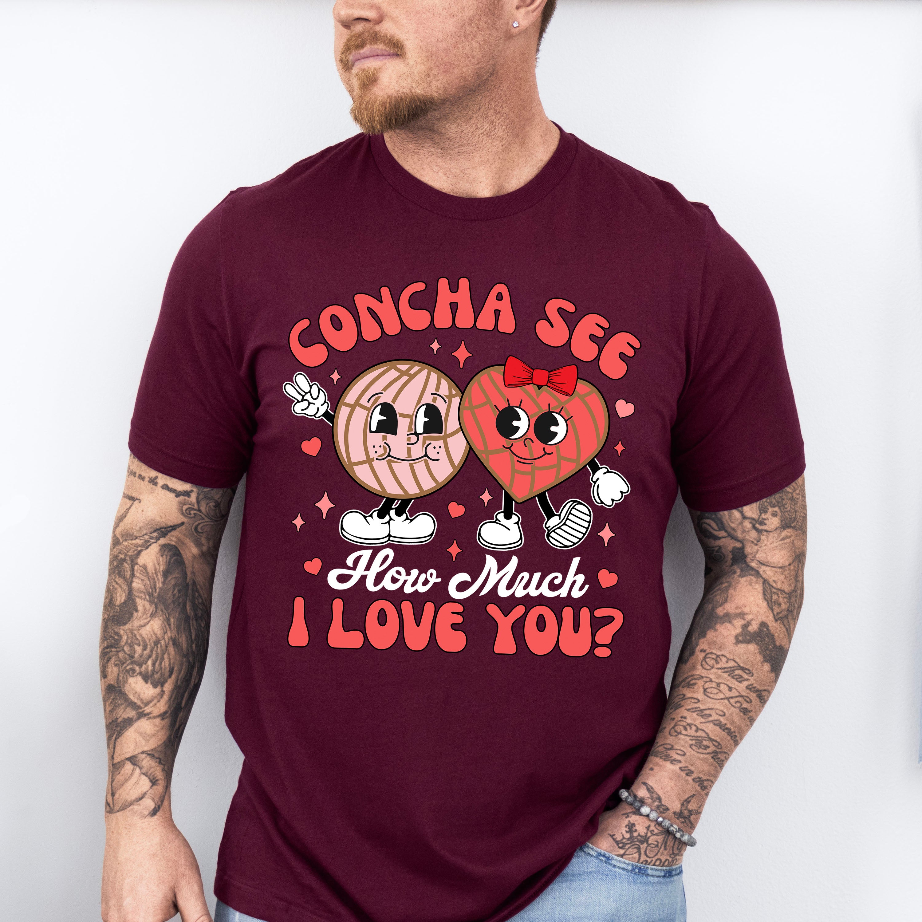 Concha See How Much I Love You - Valentine's Day Unisex Crewneck T-Shirt Sweatshirt Hoodie
