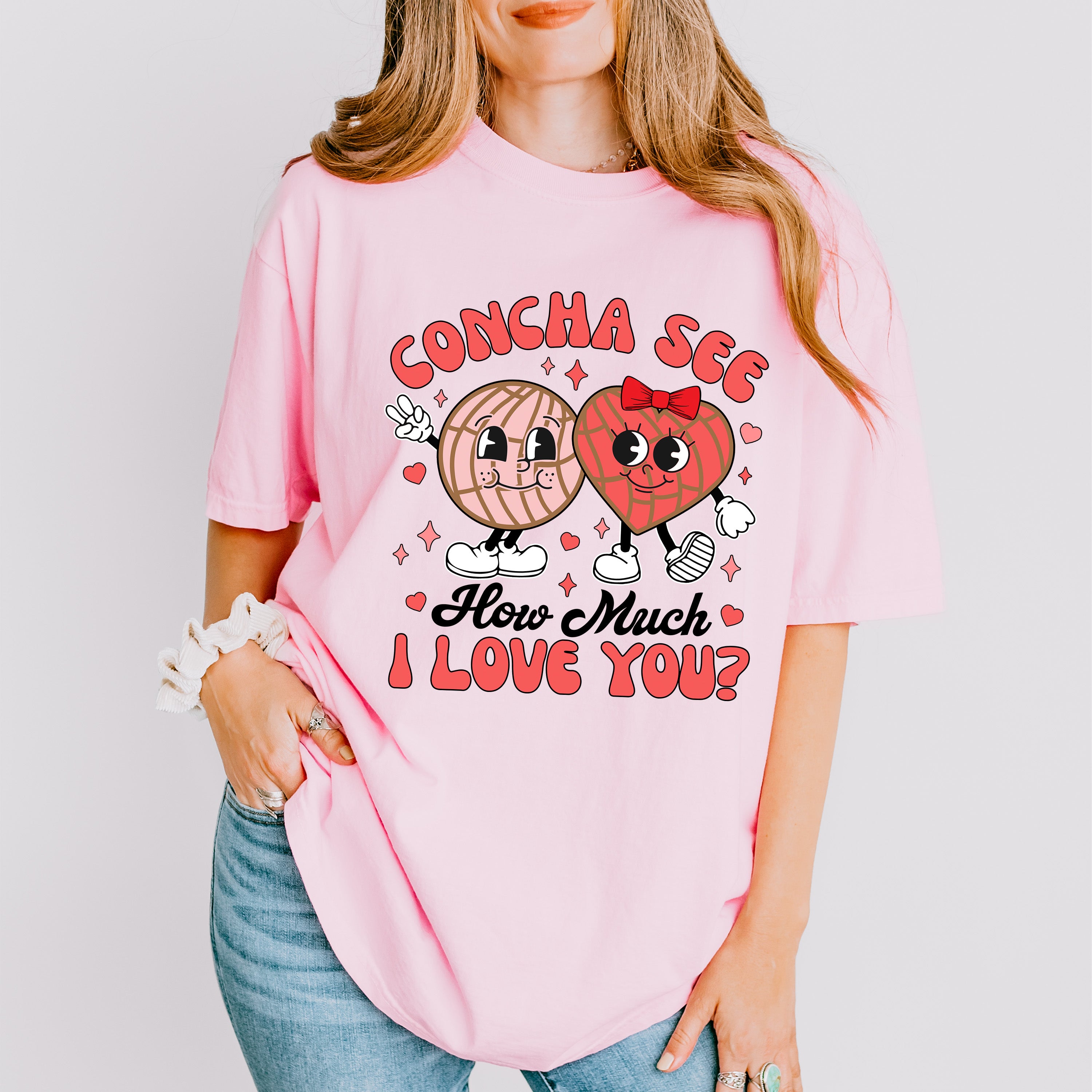 Concha See How Much I Love You - Valentine's Day Unisex Crewneck T-Shirt Sweatshirt Hoodie