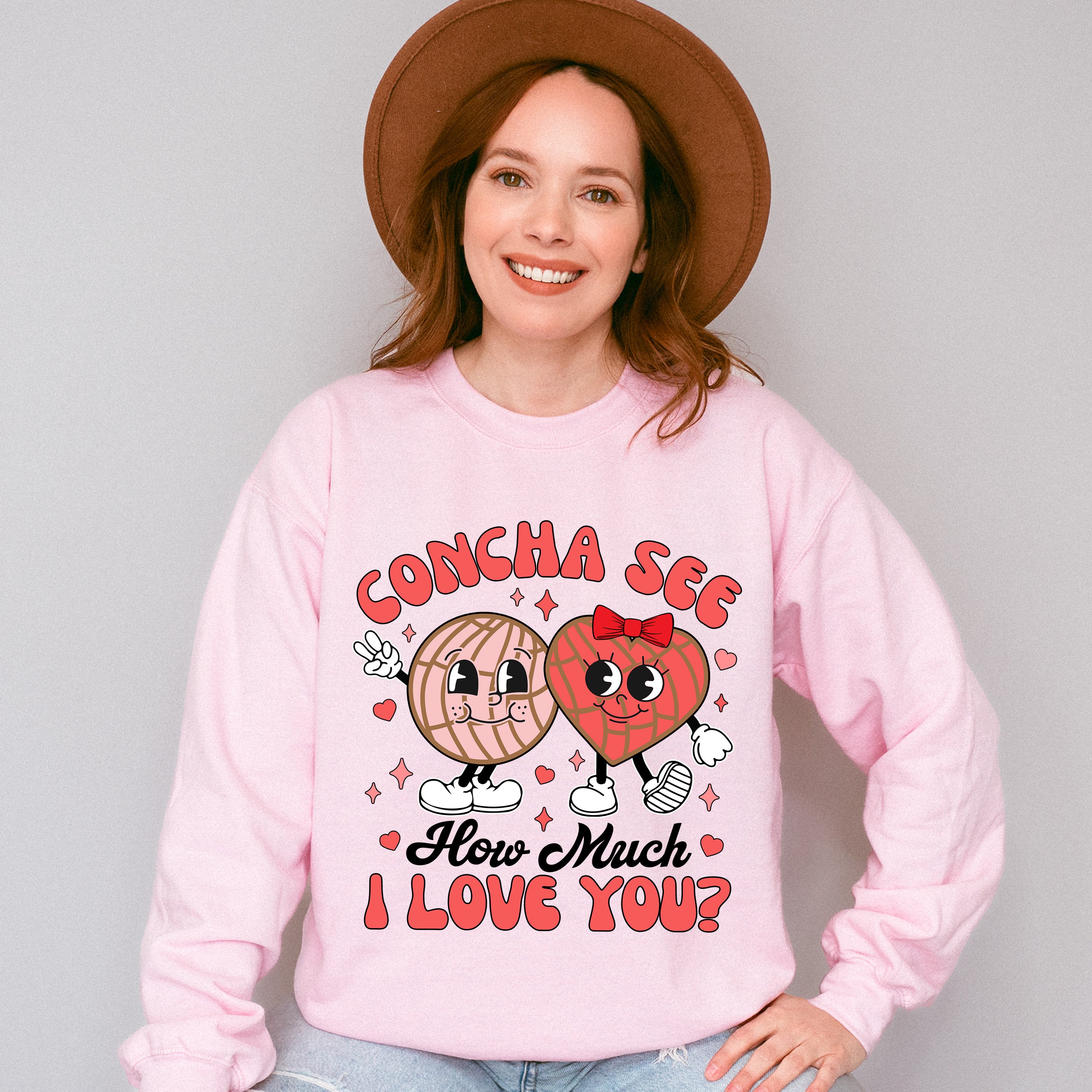 Concha See How Much I Love You - Valentine's Day Unisex Crewneck T-Shirt Sweatshirt Hoodie