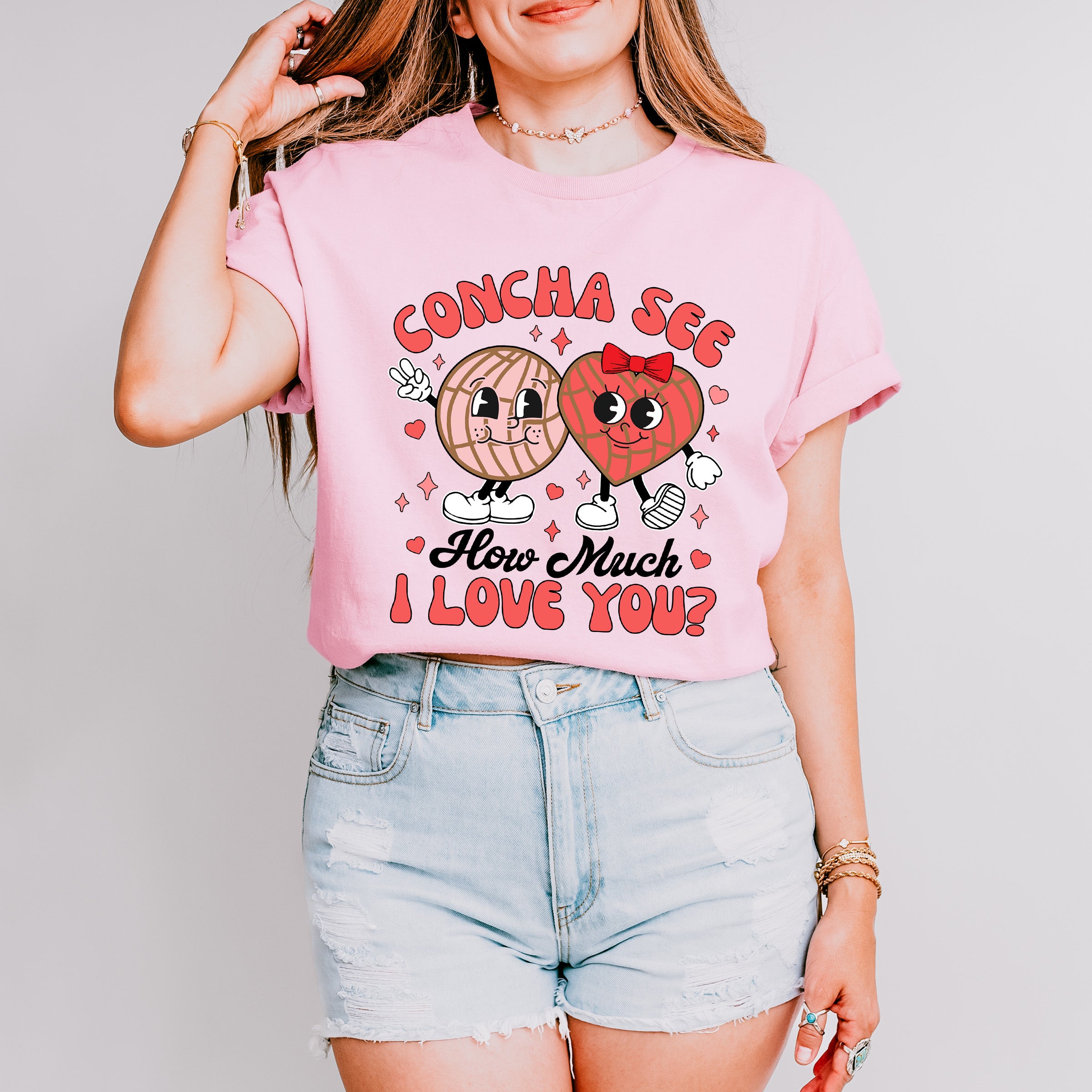 Concha See How Much I Love You - Valentine's Day Unisex Crewneck T-Shirt Sweatshirt Hoodie