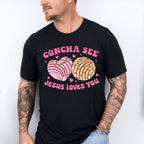 Concha See Jesus Loves You - Valentine's Day Unisex Crewneck T-Shirt Sweatshirt Hoodie
