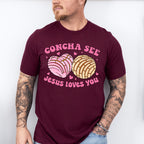 Concha See Jesus Loves You - Valentine's Day Unisex Crewneck T-Shirt Sweatshirt Hoodie