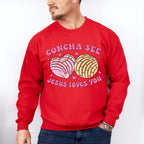 Concha See Jesus Loves You - Valentine's Day Unisex Crewneck T-Shirt Sweatshirt Hoodie