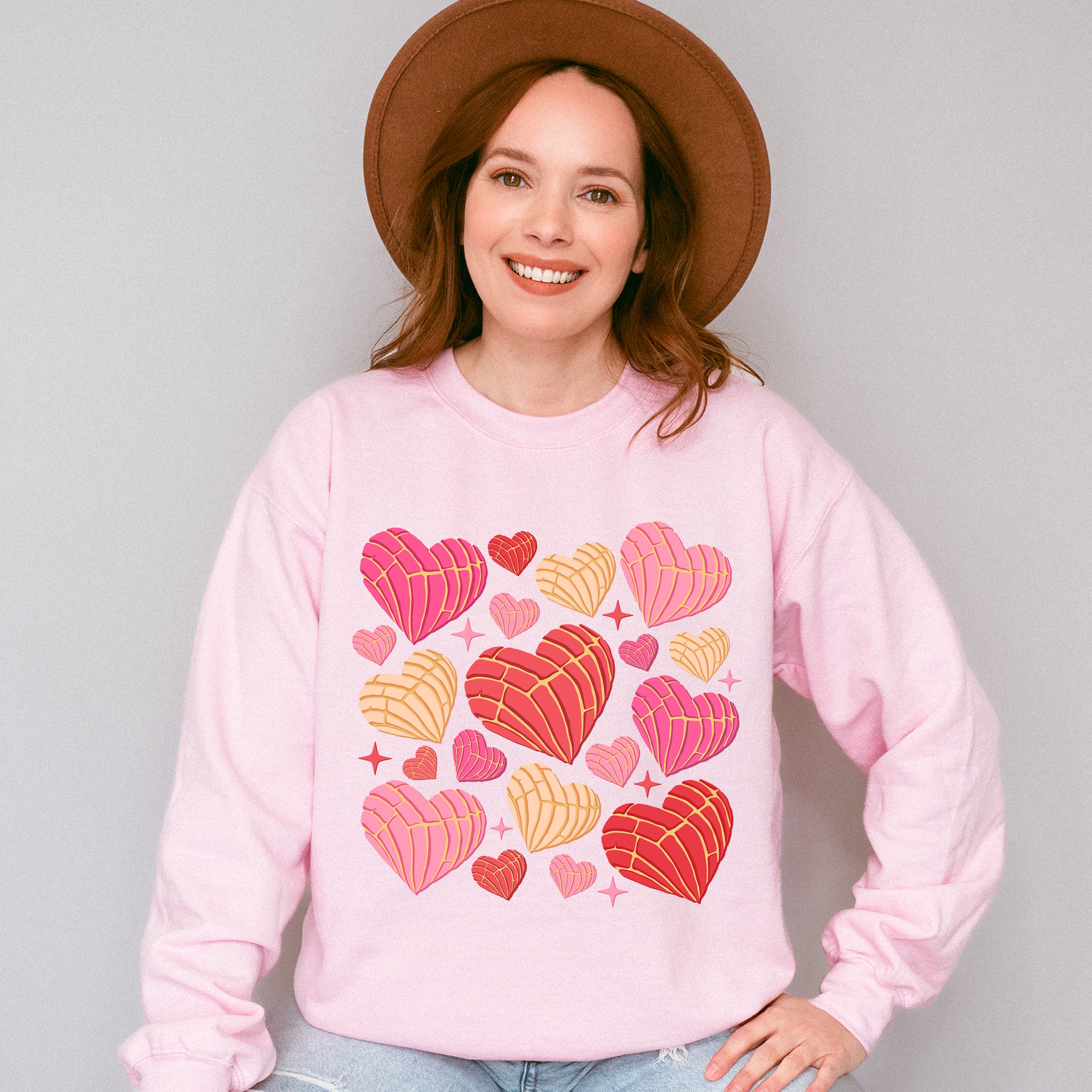 Concha Hearts - Valentine's Day Unisex Crewneck T-Shirt Sweatshirt Hoodie