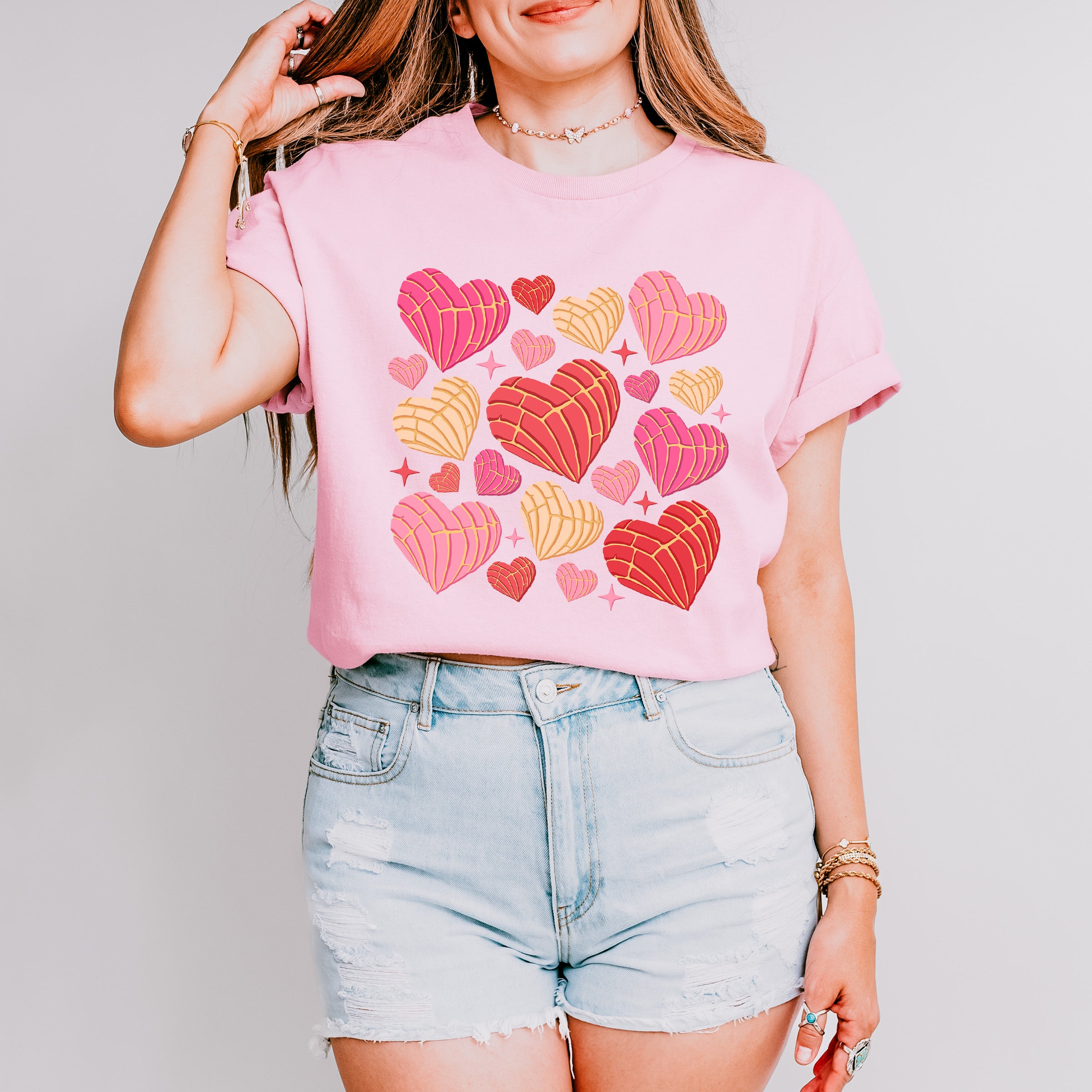 Concha Hearts - Valentine's Day Unisex Crewneck T-Shirt Sweatshirt Hoodie