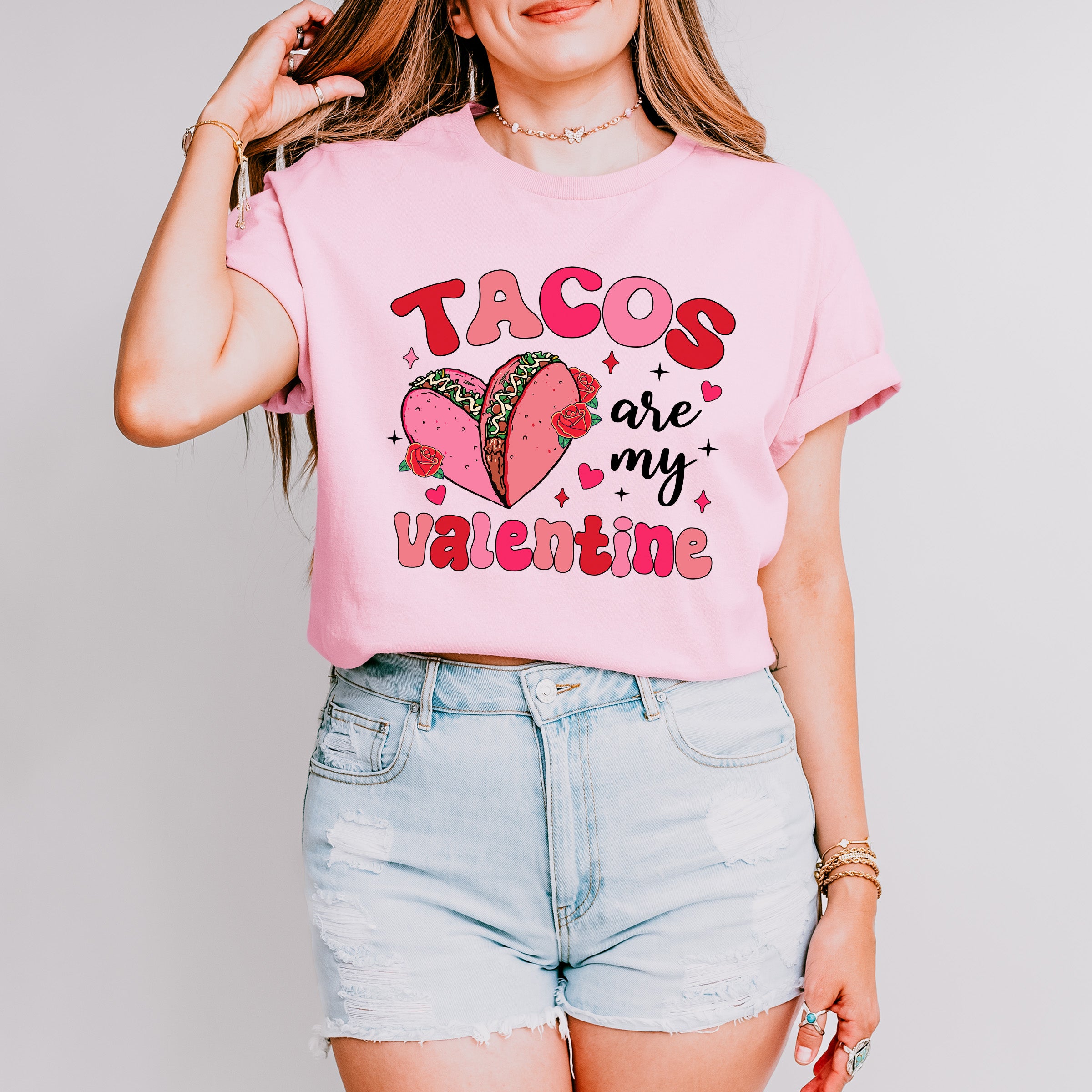 Tacos Are My Valentine - Valentine's Day Unisex Crewneck T-Shirt Sweatshirt Hoodie