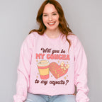 Will You Be My Concha To My Cafecito - Valentine's Day Unisex Crewneck T-Shirt Sweatshirt Hoodie