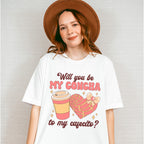 Will You Be My Concha To My Cafecito - Valentine's Day Unisex Crewneck T-Shirt Sweatshirt Hoodie