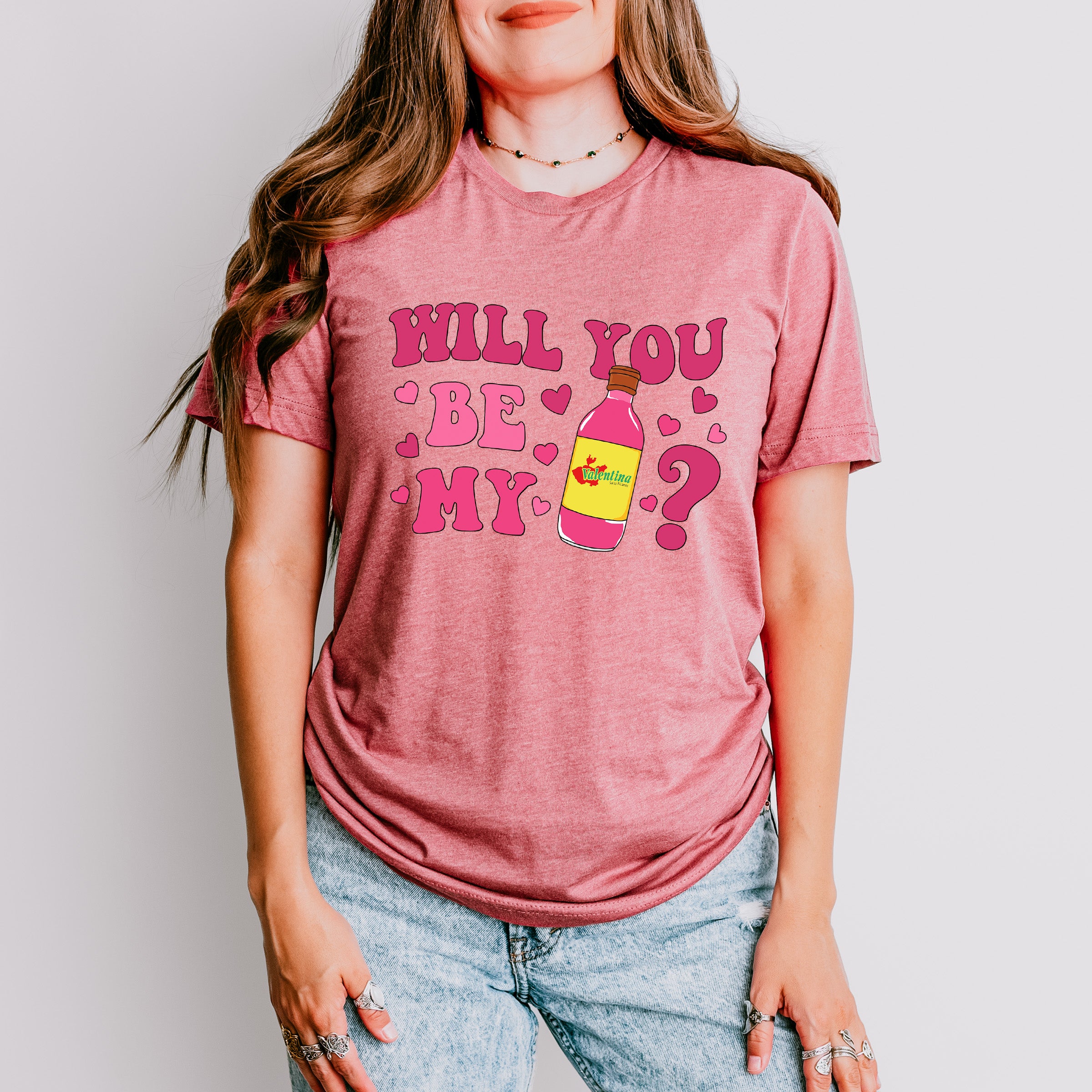 Will You Be My Valentina - Valentine's Day Unisex Crewneck T-Shirt Sweatshirt Hoodie