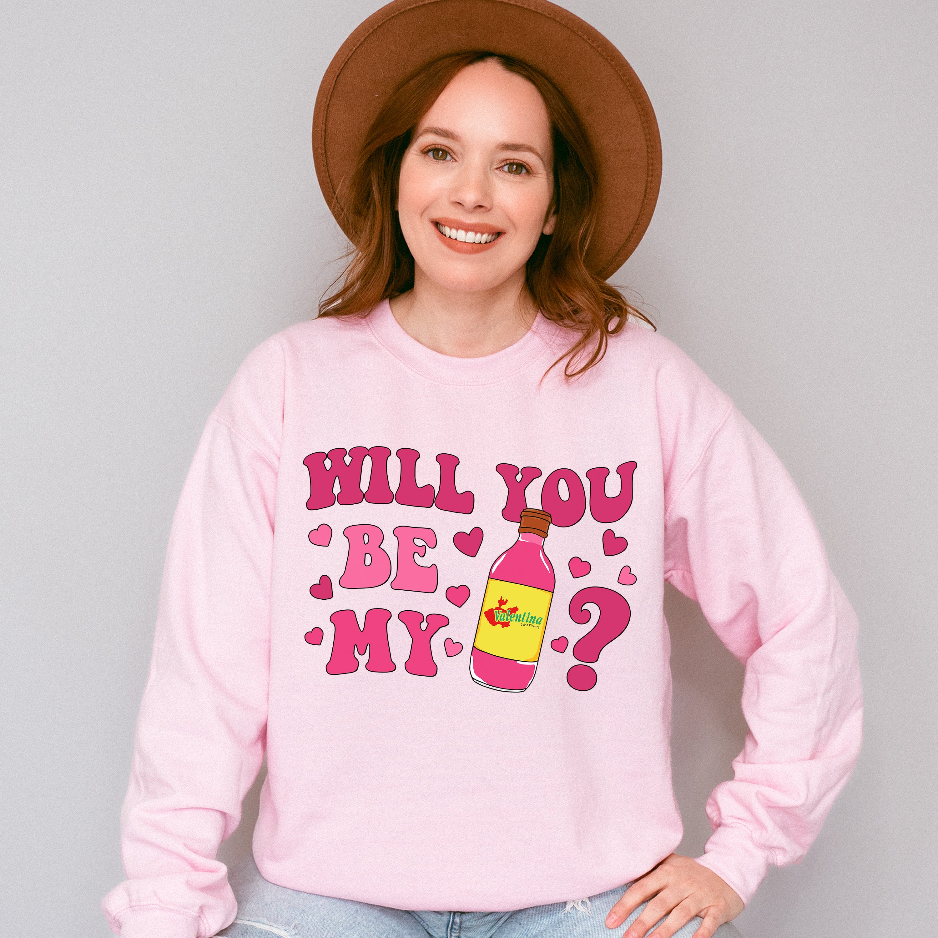 Will You Be My Valentina - Valentine's Day Unisex Crewneck T-Shirt Sweatshirt Hoodie