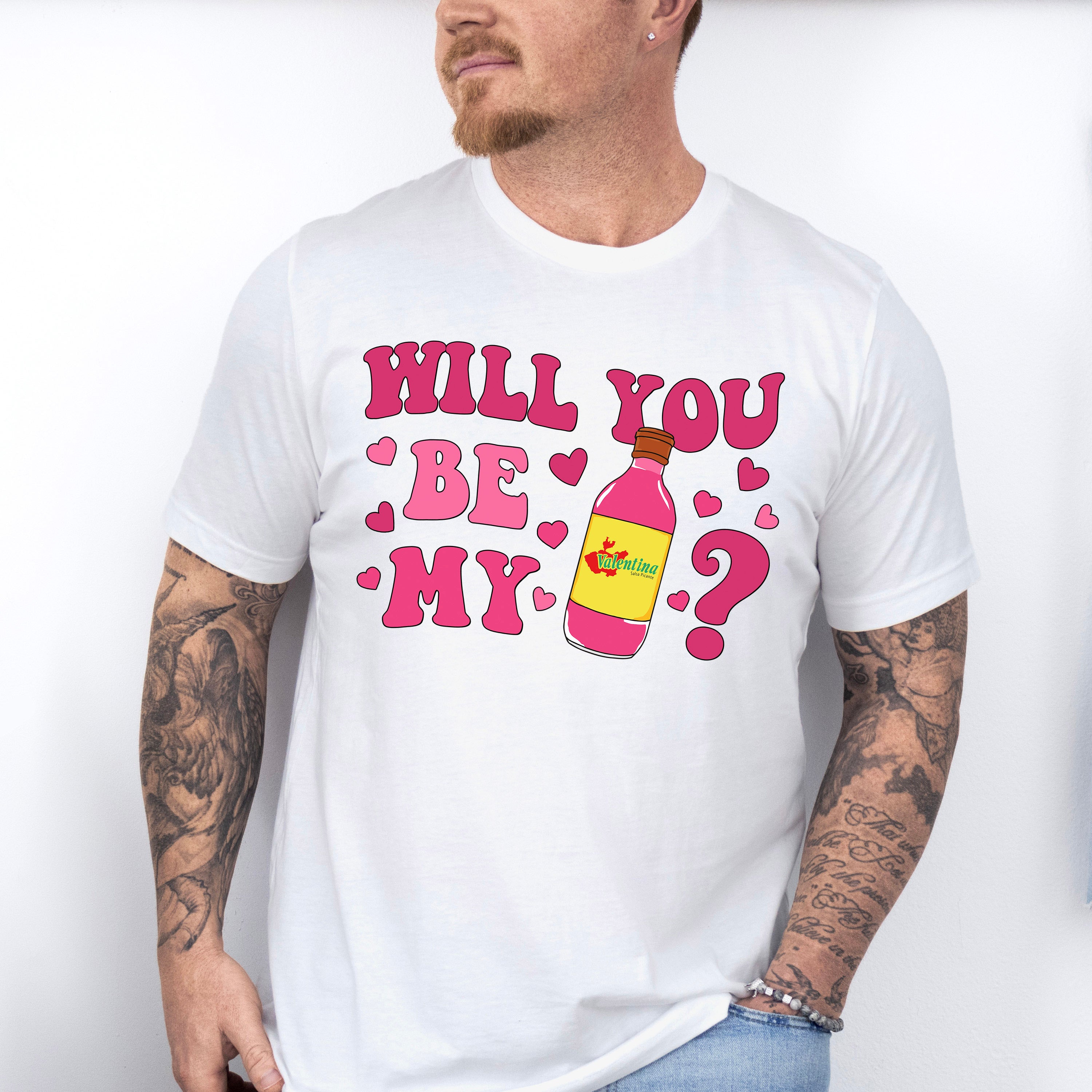 Will You Be My Valentina - Valentine's Day Unisex Crewneck T-Shirt Sweatshirt Hoodie