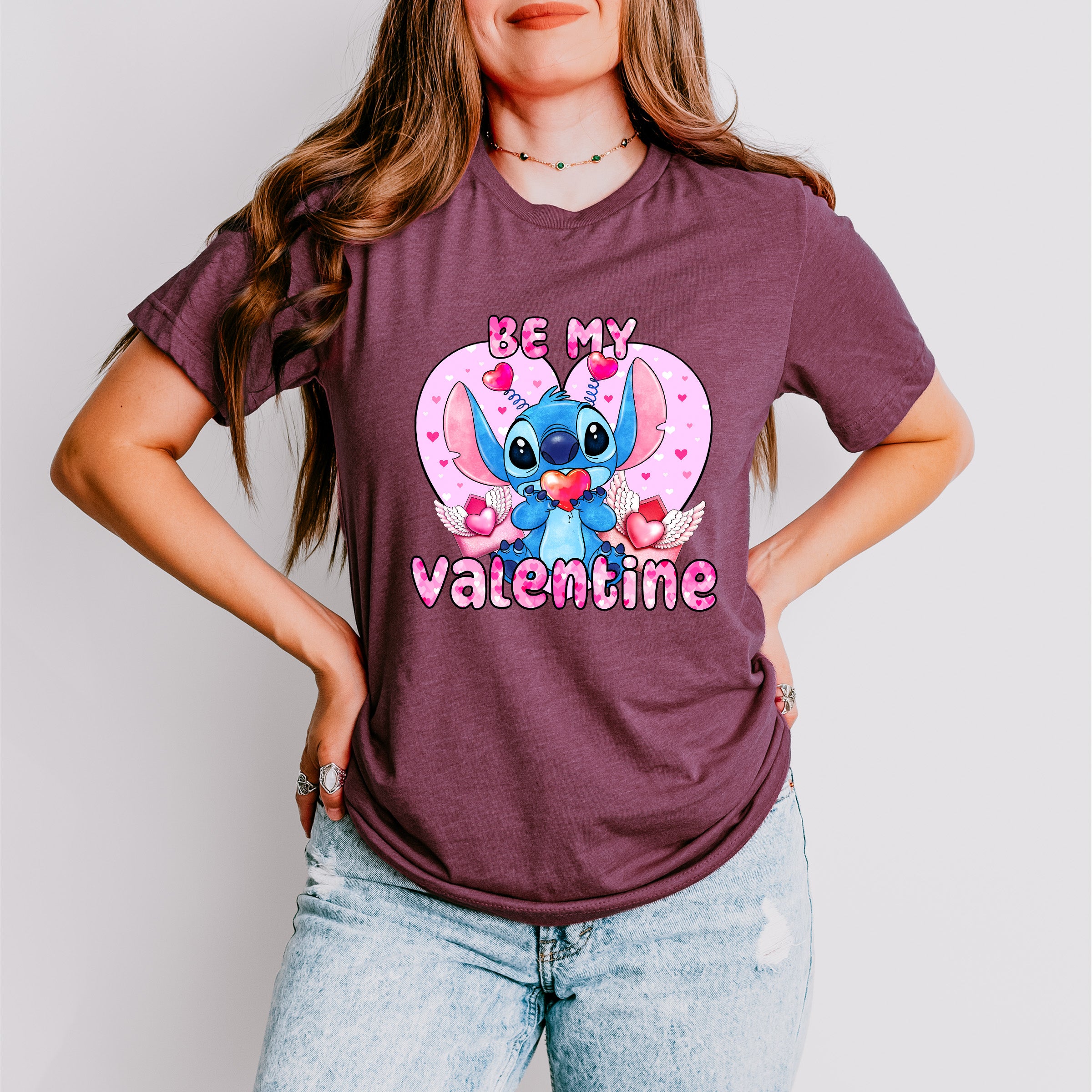 Be My Valentine Stitch - Valentine's Day Unisex Crewneck T-Shirt Sweatshirt Hoodie