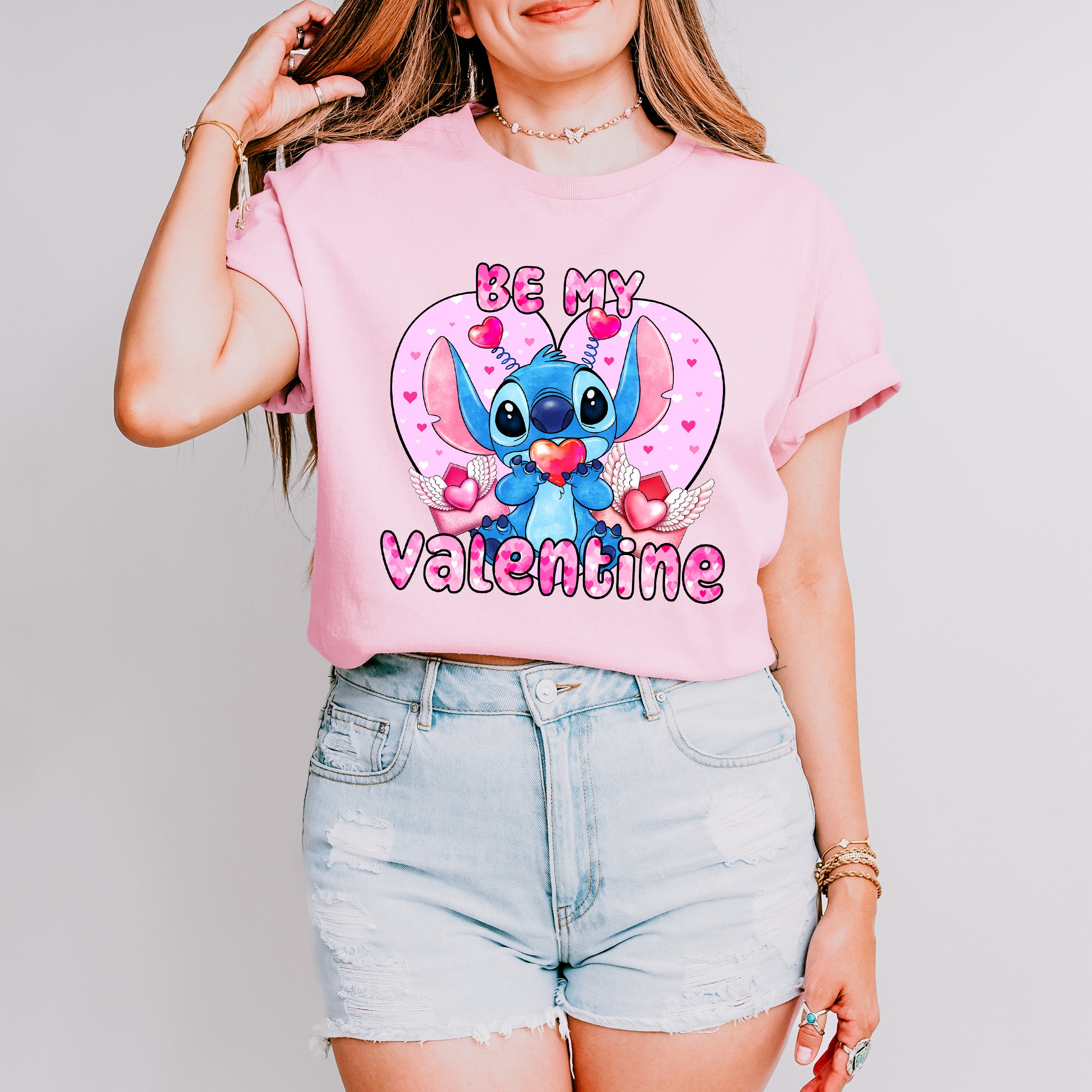 Be My Valentine Stitch - Valentine's Day Unisex Crewneck T-Shirt Sweatshirt Hoodie
