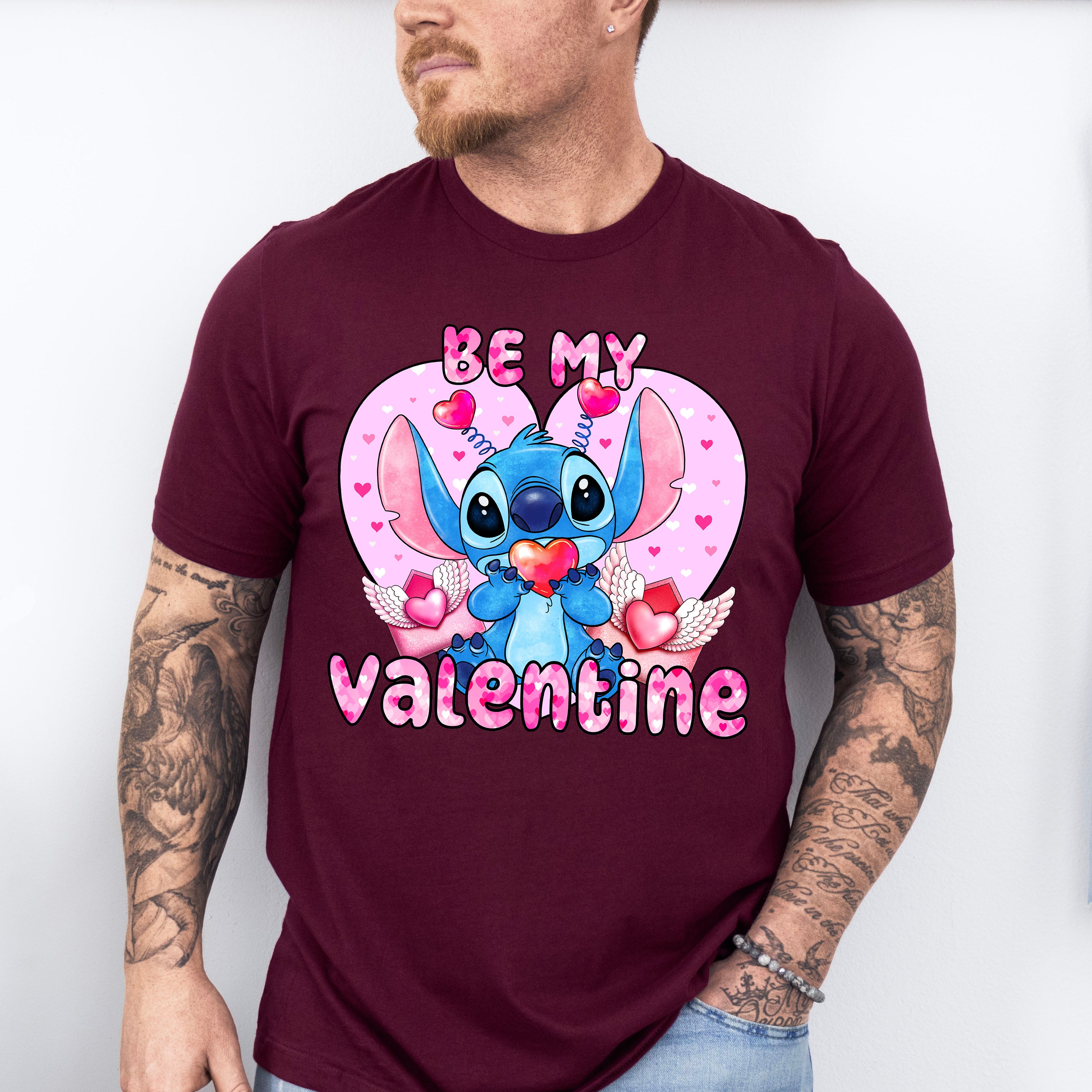 Be My Valentine Stitch - Valentine's Day Unisex Crewneck T-Shirt Sweatshirt Hoodie