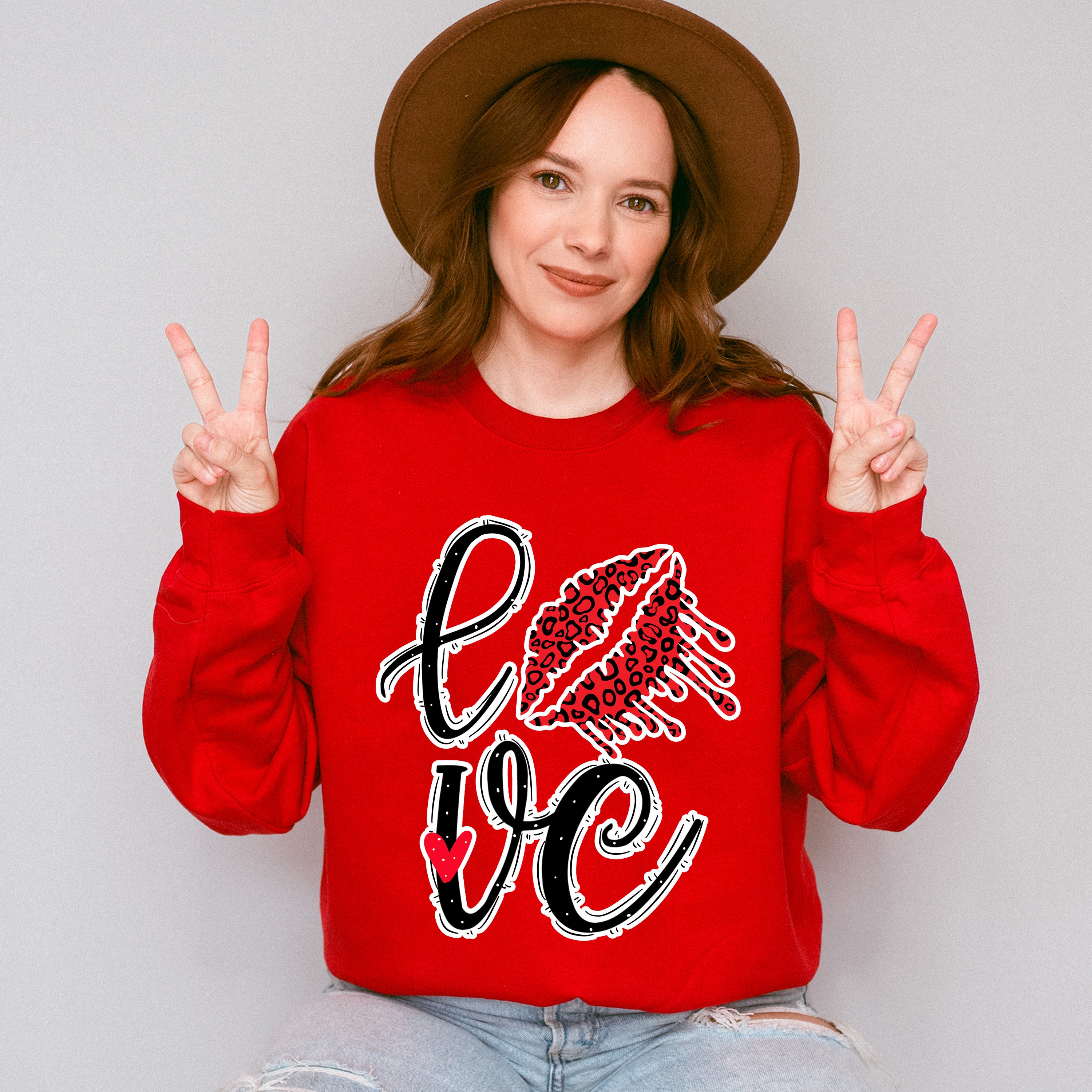 Love Lipstick Print - Valentine's Day Unisex Crewneck T-Shirt Sweatshirt Hoodie