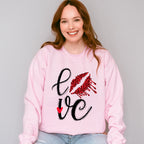 Love Lipstick Print - Valentine's Day Unisex Crewneck T-Shirt Sweatshirt Hoodie