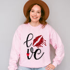 Love Lipstick Print - Valentine's Day Unisex Crewneck T-Shirt Sweatshirt Hoodie