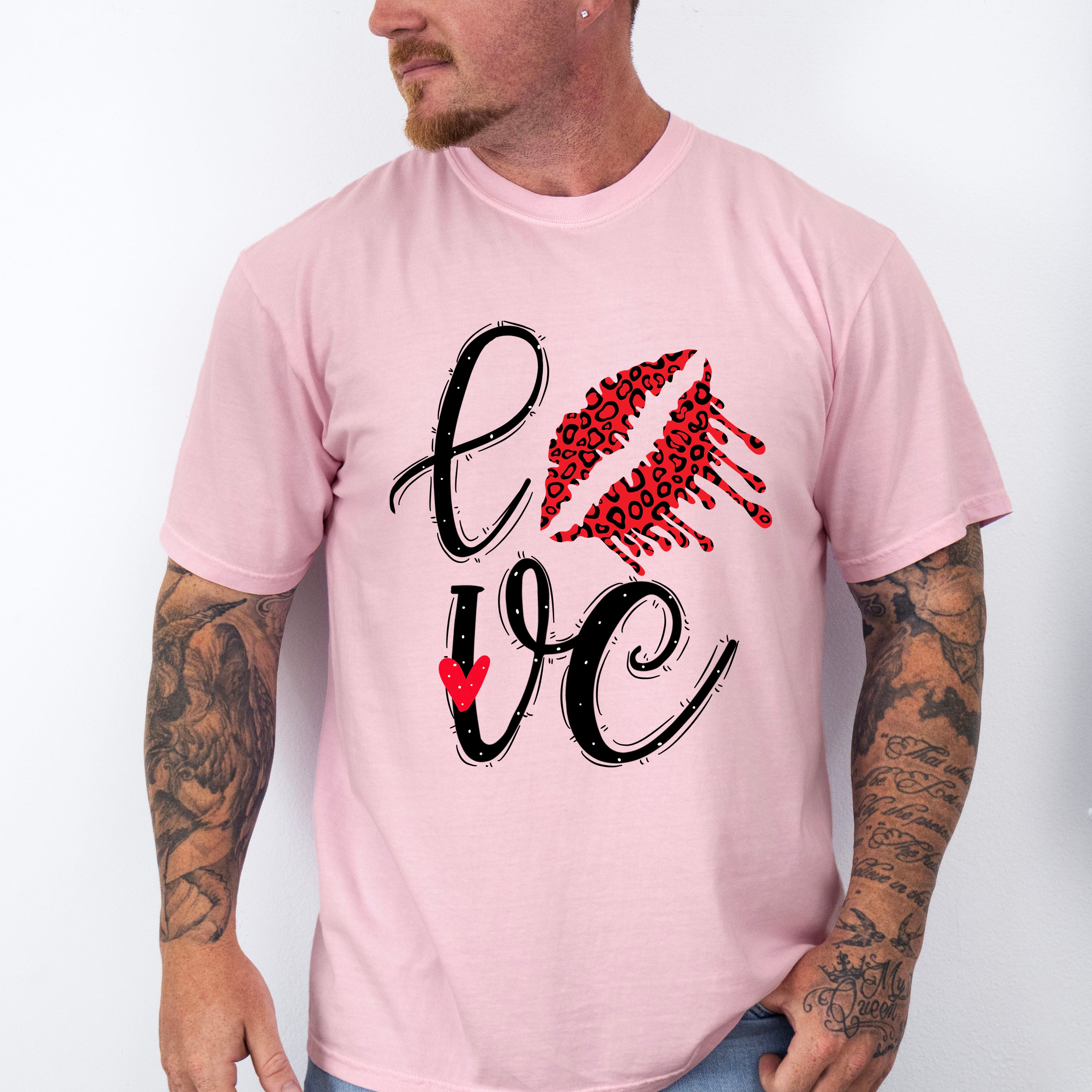 Love Lipstick Print - Valentine's Day Unisex Crewneck T-Shirt Sweatshirt Hoodie